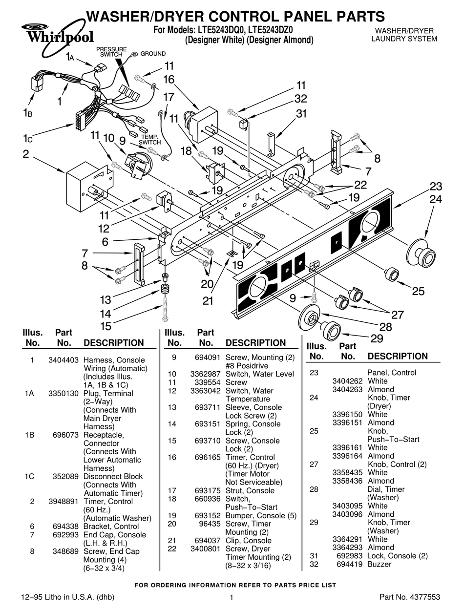 whirlpool thin twin wiring diagram - Wiring Diagram