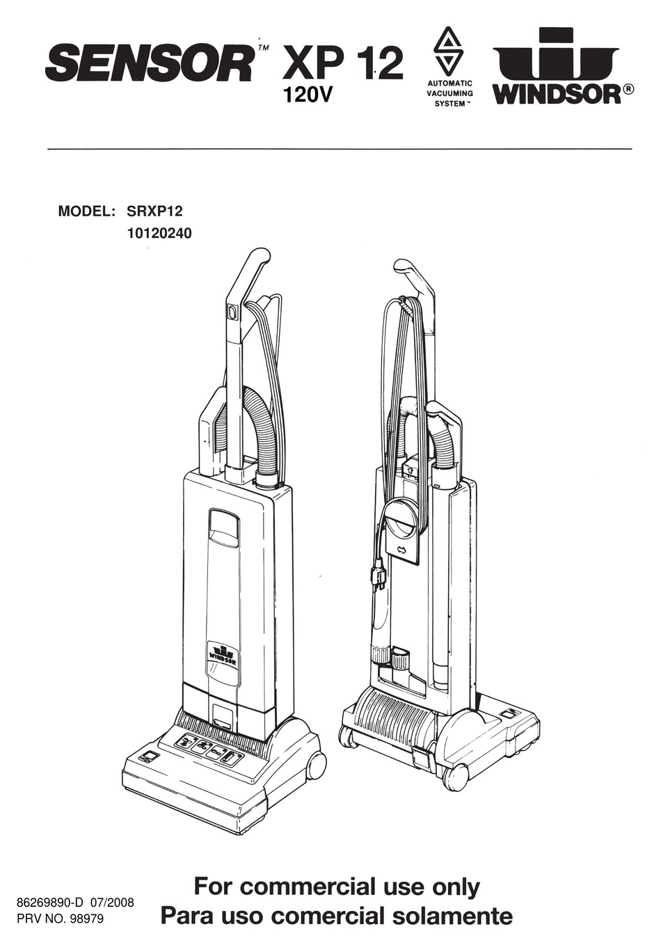 WINDSOR SENSOR SRXP12 MANUAL Pdf Download | ManualsLib