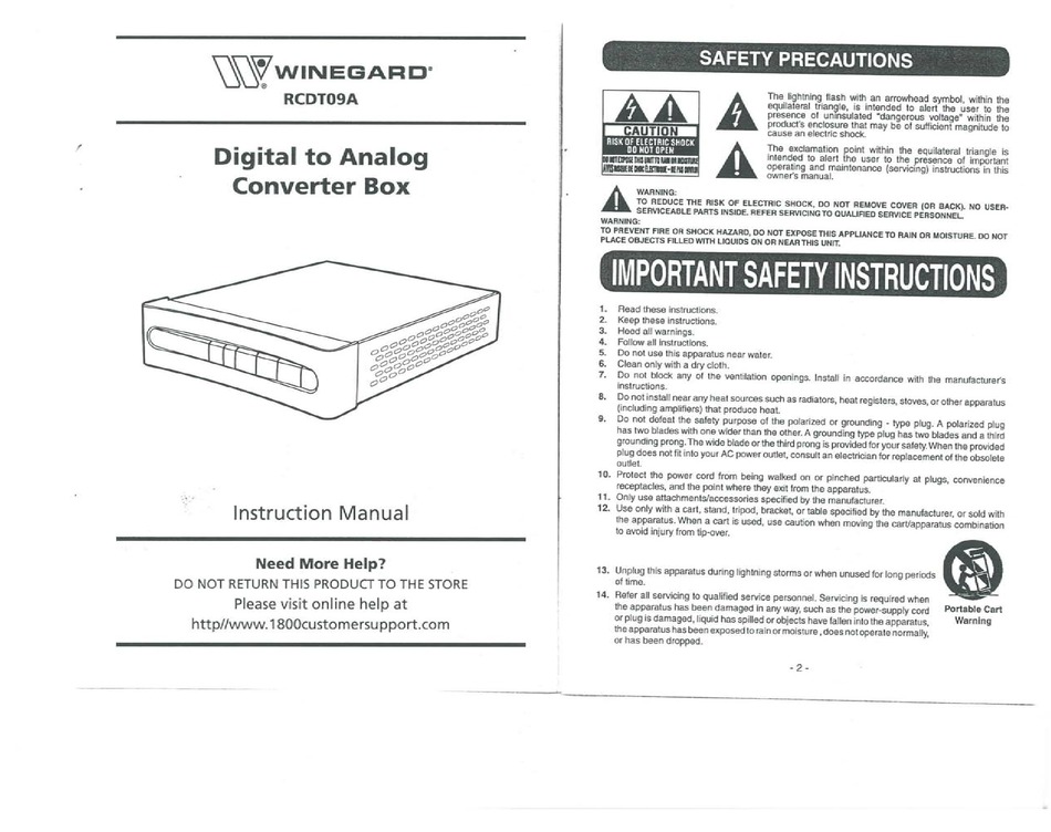 analog to digital converter box operate manually