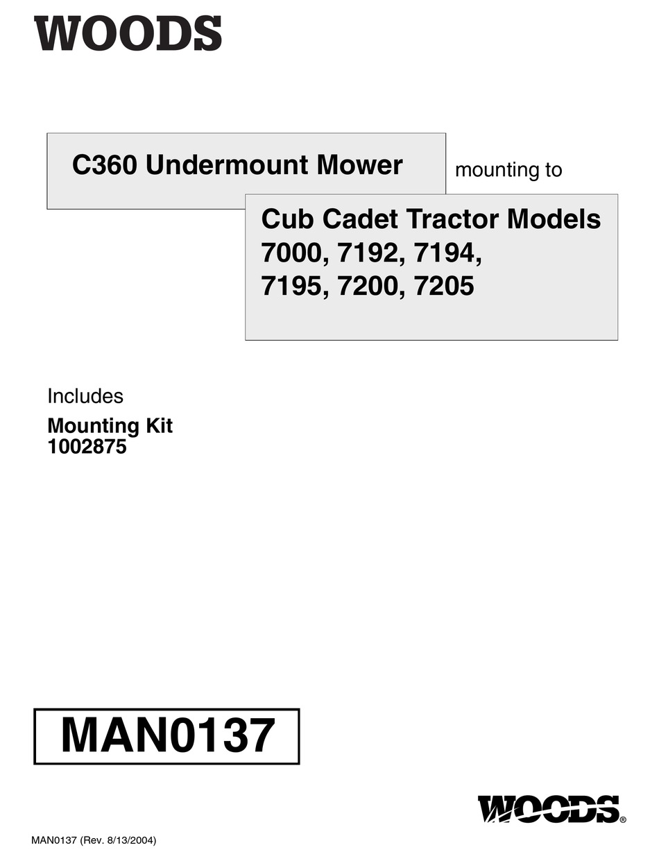 Service & Owners Manual Set #30^ Cub Cadet Model 7200 Parts 