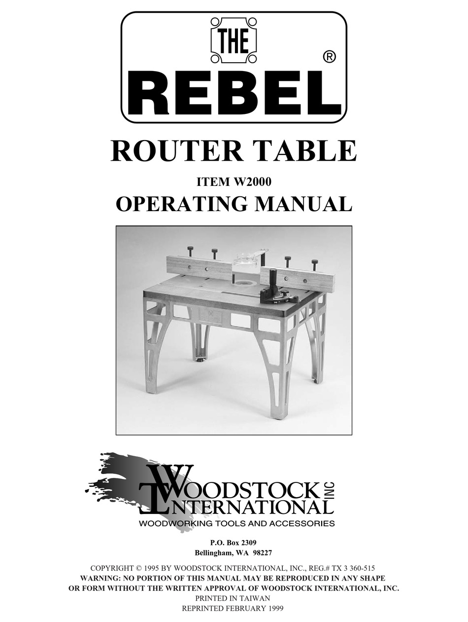 The rebel clearance router table