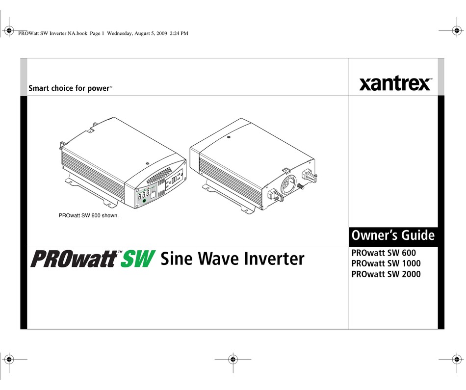 Xantrex Prowatt Sw Sw 1000 Owner S Manual Pdf Download Manualslib