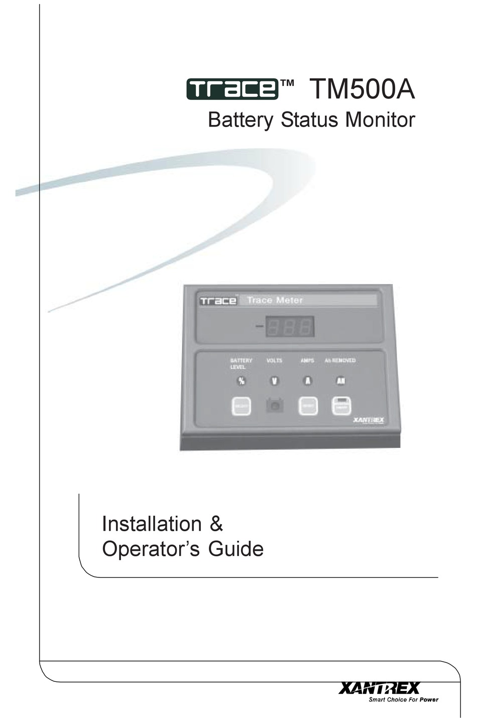 XANTREX TRACE TM500A INSTALLATION & OPERATION MANUAL Pdf Download