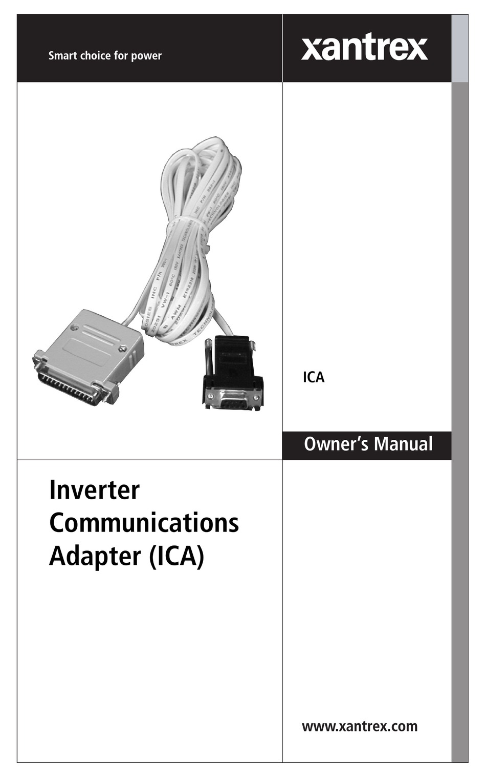 XANTREX INVERTER COMMUNICATIONS ADAPTER OWNER'S MANUAL Pdf Download