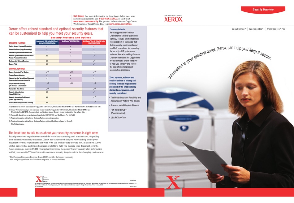 XEROX COPYCENTRE C32 COLOR BROCHURE Pdf Download | ManualsLib
