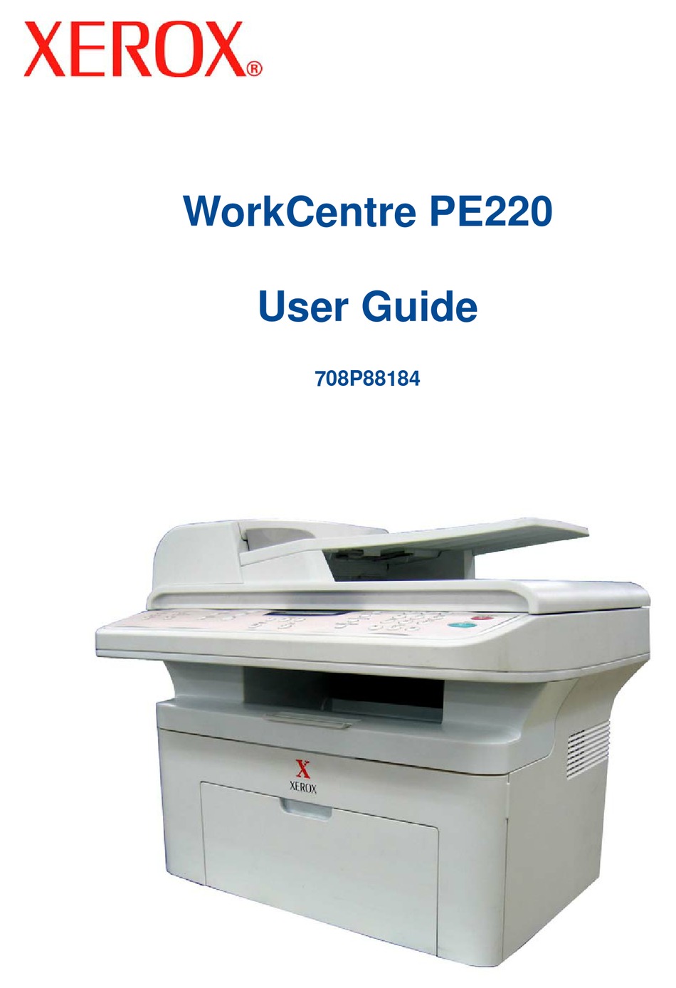 Xerox Workcentre Pe220 User Manual Pdf Download Manualslib
