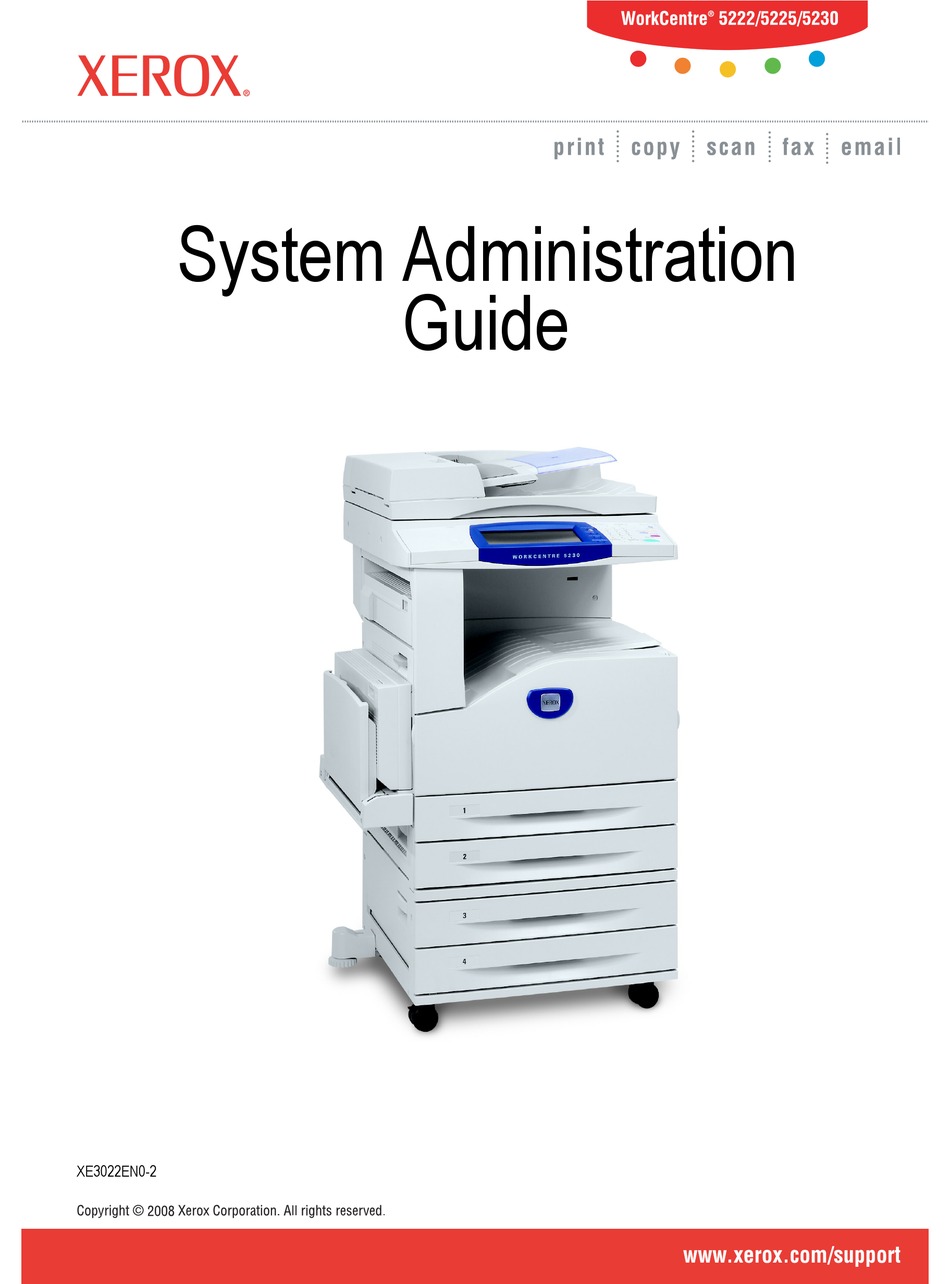 XEROX WORKCENTRE 5230A SYSTEM ADMINISTRATION MANUAL Pdf Download