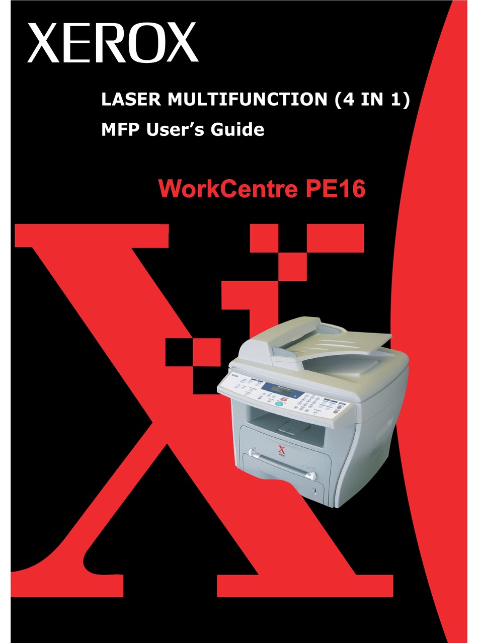 Xerox Workcentre Pe16 User Manual Pdf Download Manualslib
