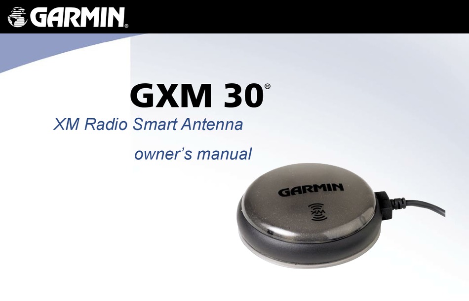 XM SATELLITE RADIO GXM30 OWNER'S MANUAL Pdf Download ManualsLib