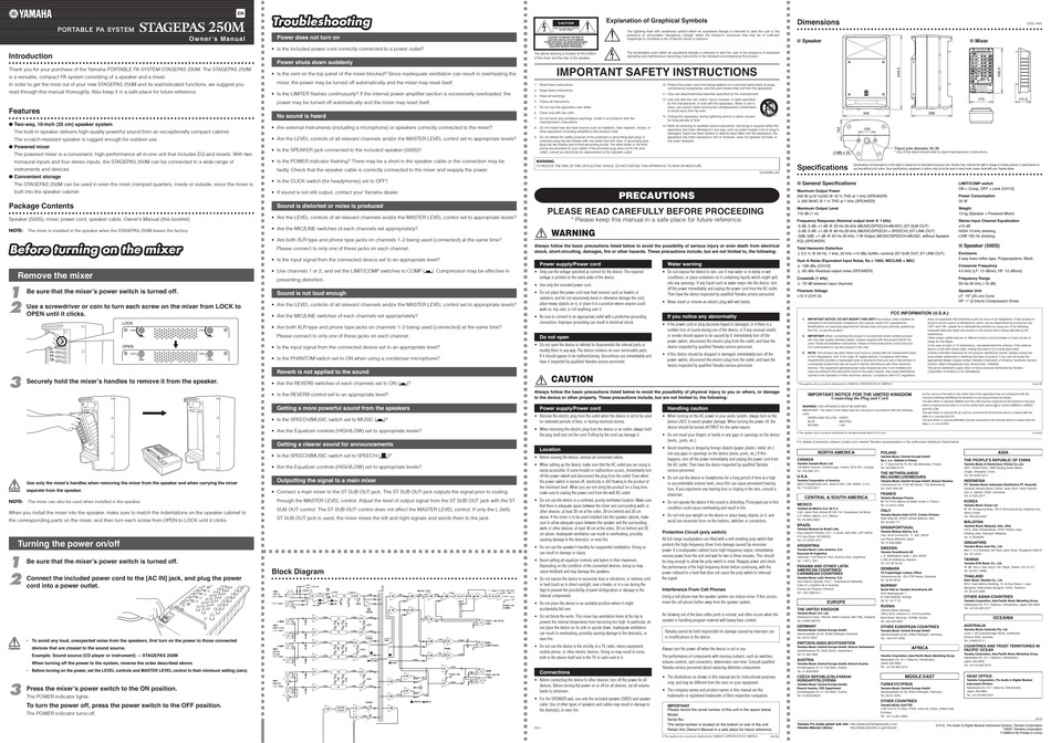 yamaha stagepas 250m