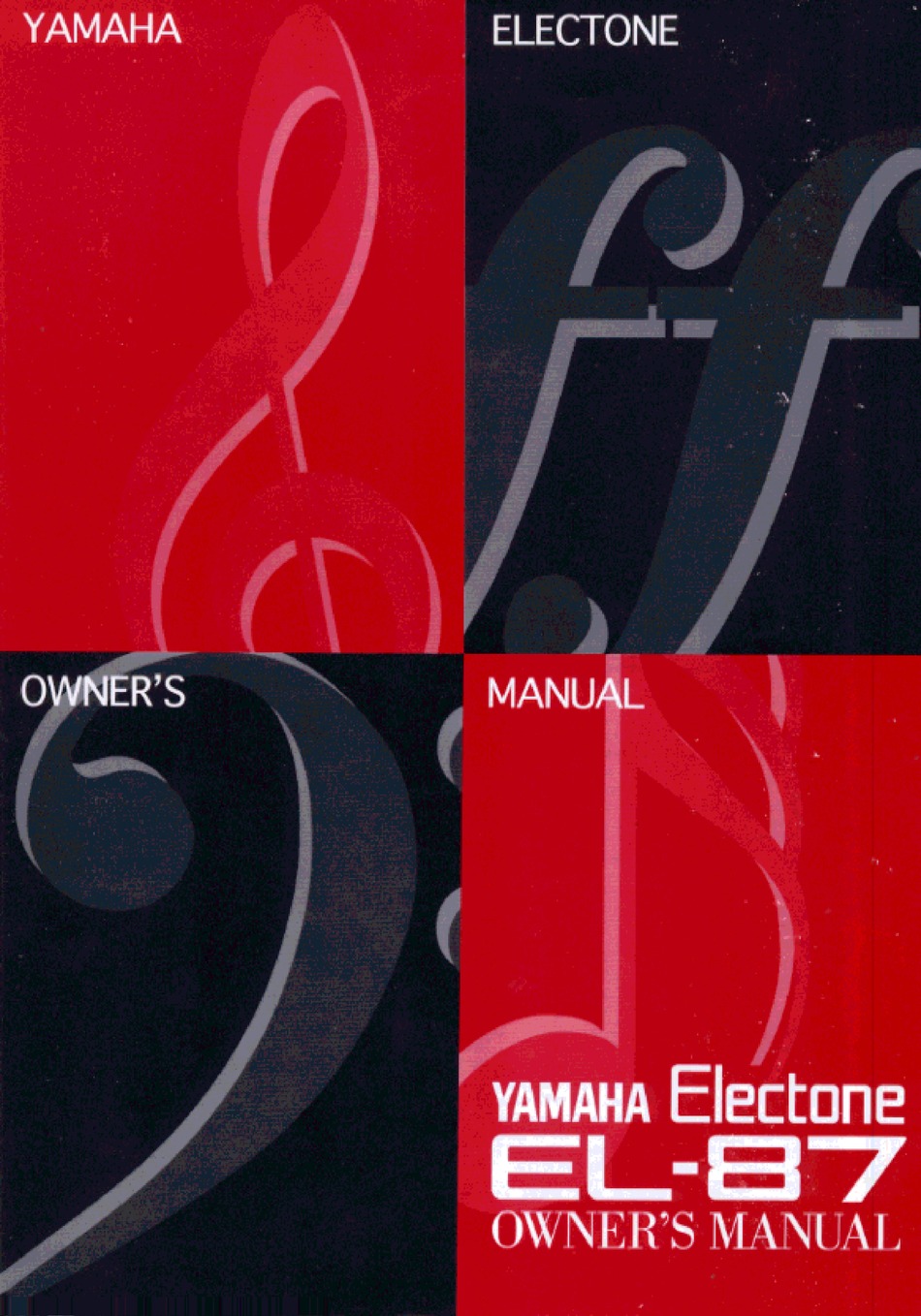 YAMAHA ELECTONE EL-87 OWNER'S MANUAL Pdf Download | ManualsLib