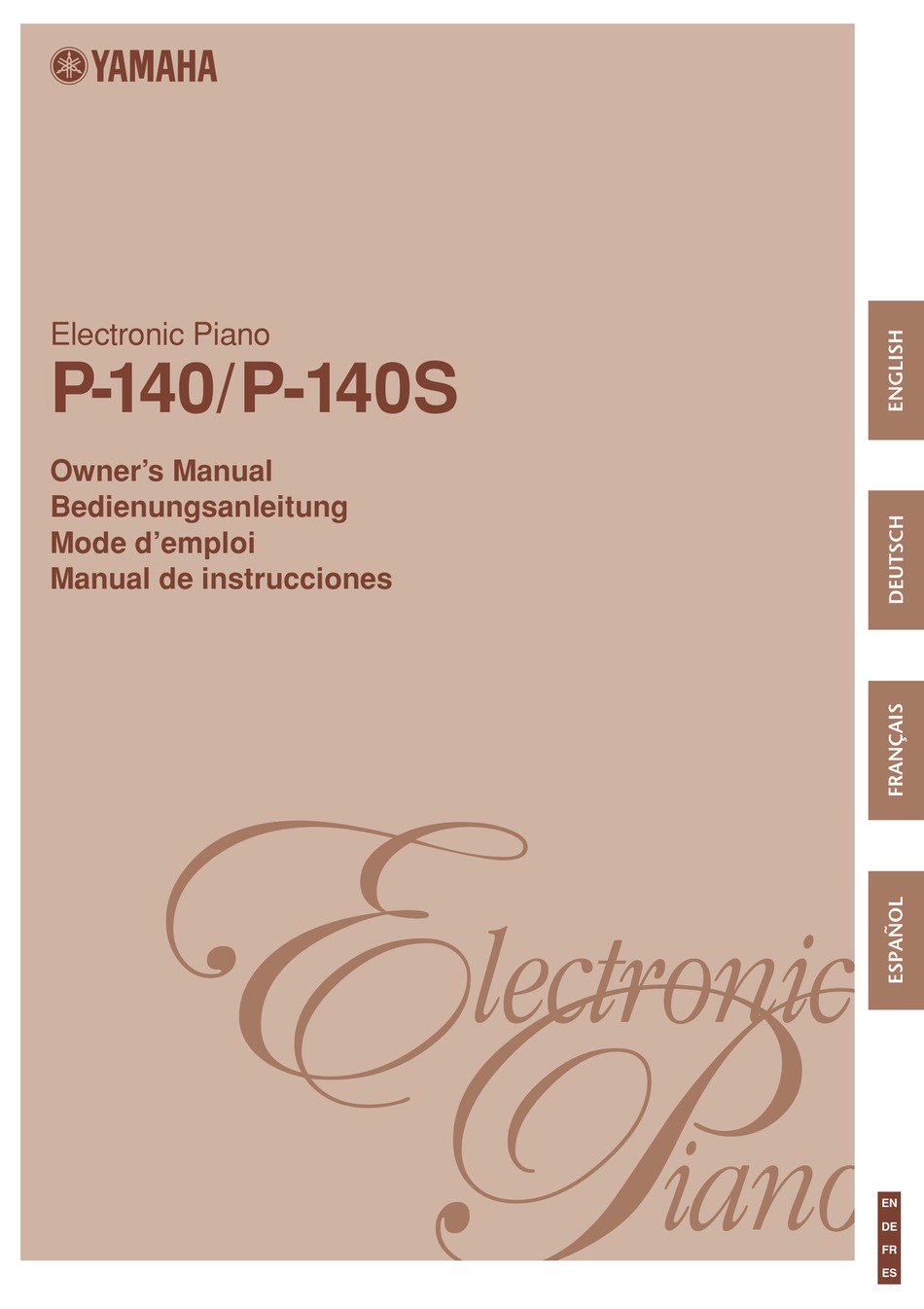 Yamaha P 140 Owner S Manual Pdf Download Manualslib