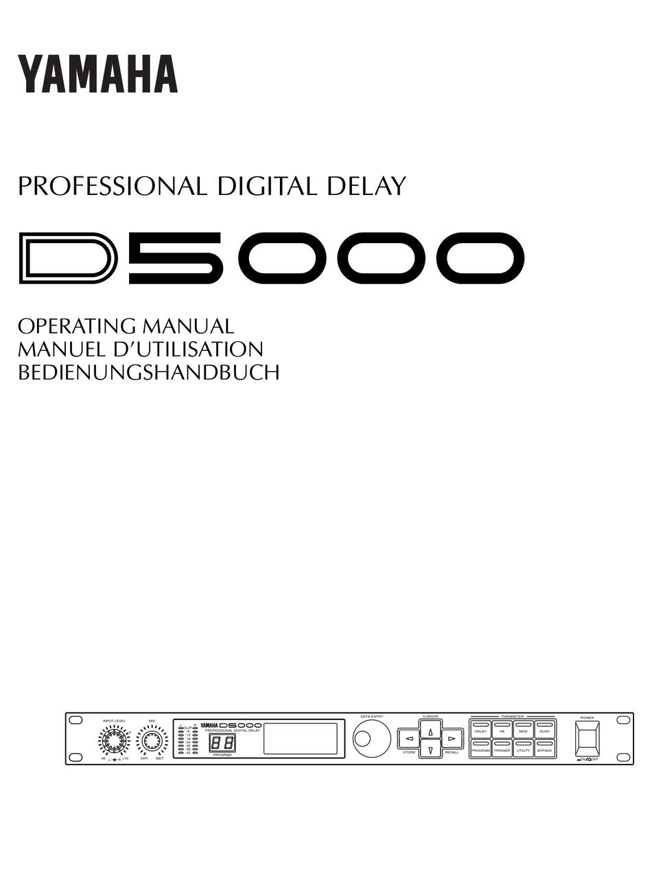 YAMAHA D5000 OPERATING MANUAL Pdf Download ManualsLib