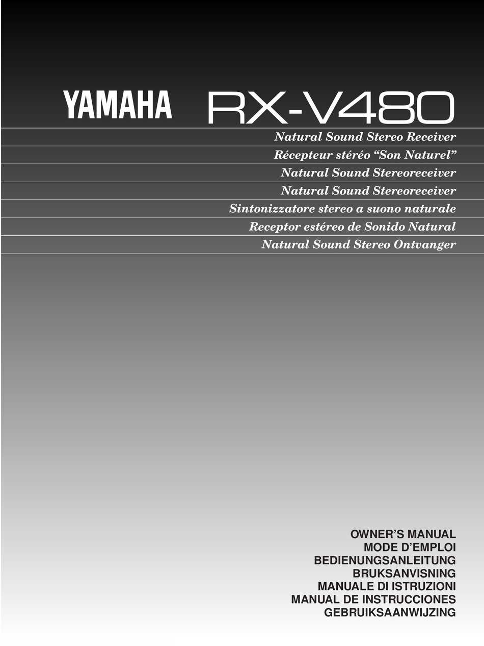 YAMAHA RX-V480 OWNER'S MANUAL Pdf Download | ManualsLib
