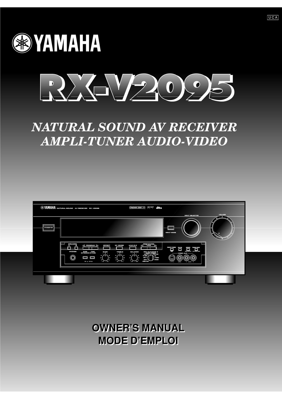 YAMAHA RX-V2095 OWNER'S MANUAL Pdf Download | ManualsLib