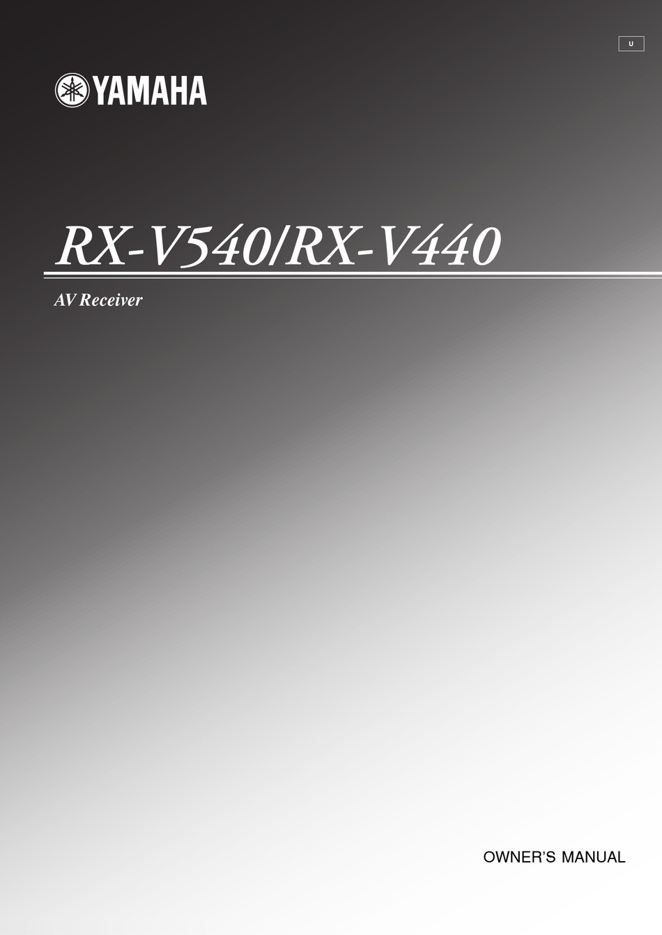 YAMAHA RX-V540 OWNER'S MANUAL Pdf Download | ManualsLib