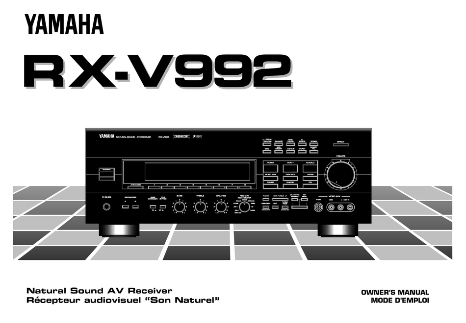 YAMAHA RX-V992 OWNER'S MANUAL Pdf Download | ManualsLib