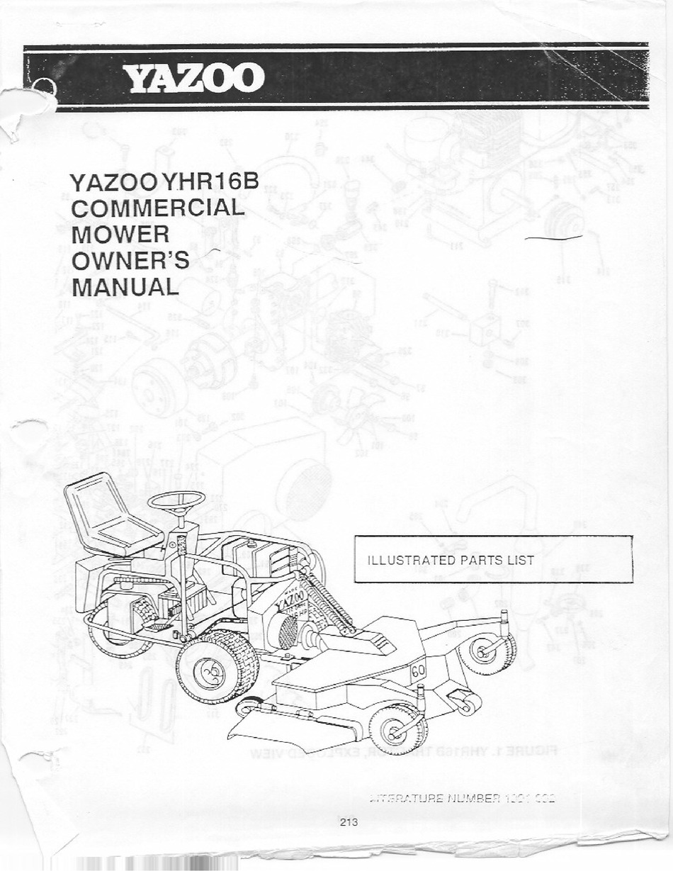 YAZOO YHR16B ILLUSTRATED PARTS LIST Pdf Download | ManualsLib