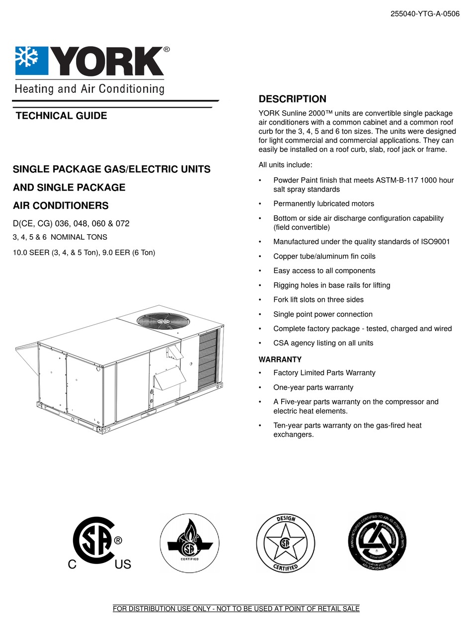 YORK 36 TECHNICAL MANUAL Pdf Download | ManualsLib