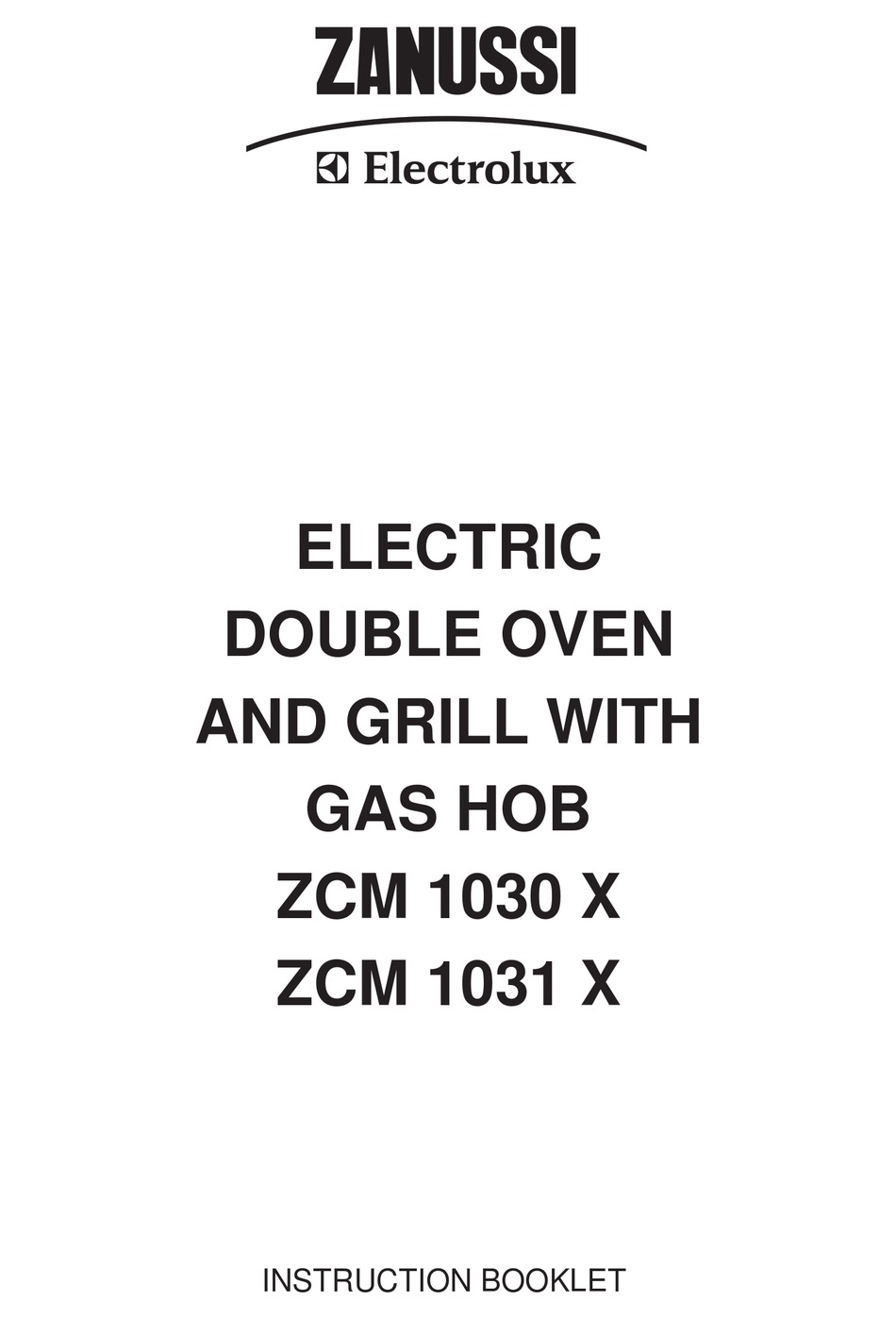 Zanussi Electrolux Zcm 1030 X Instruction Booklet Pdf Download Manualslib