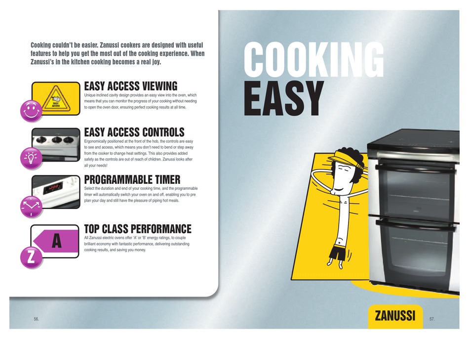 ZANUSSI RANGE COOKERS FEATURES & FUNCTIONS Pdf Download ManualsLib