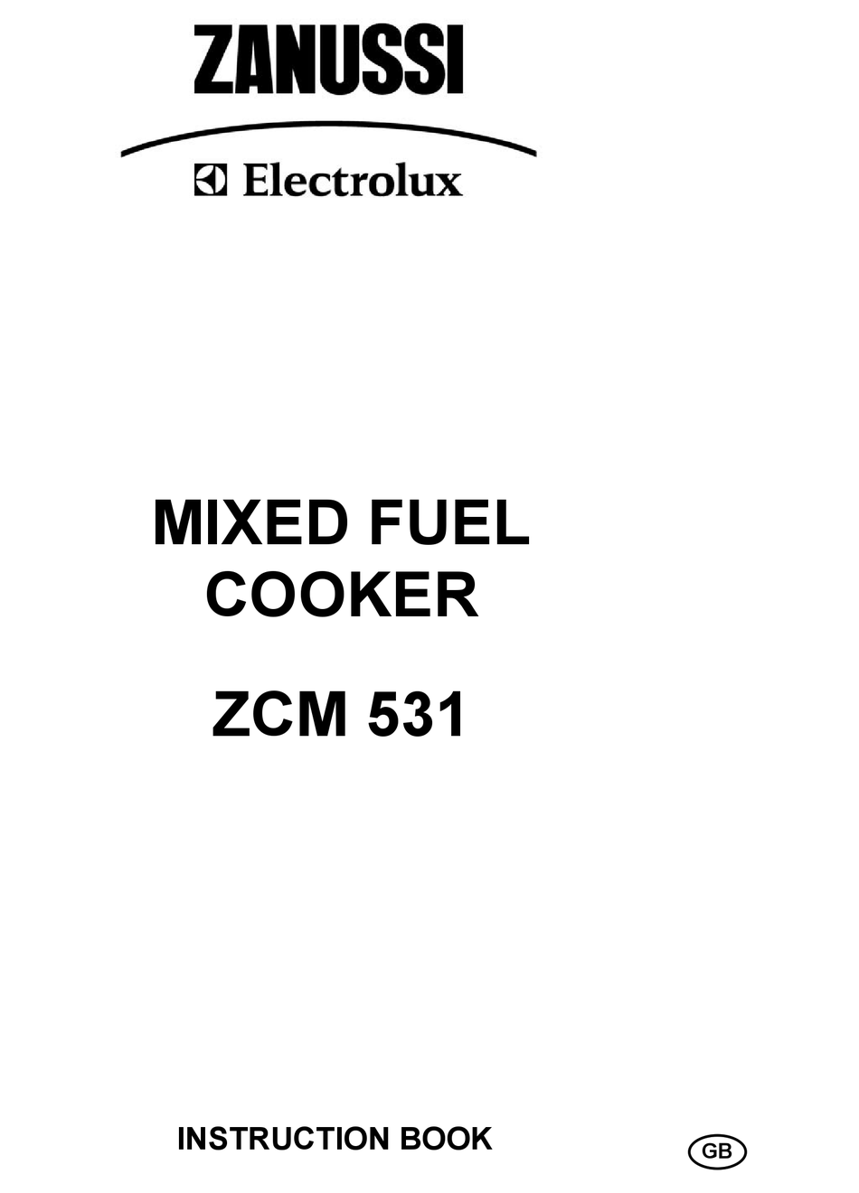 ZANUSSI ELECTROLUX ZCM 531 GB INSTRUCTION BOOK Pdf Download ManualsLib