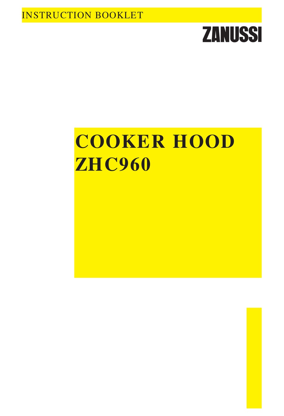 zanussi cooker hood zhc916x