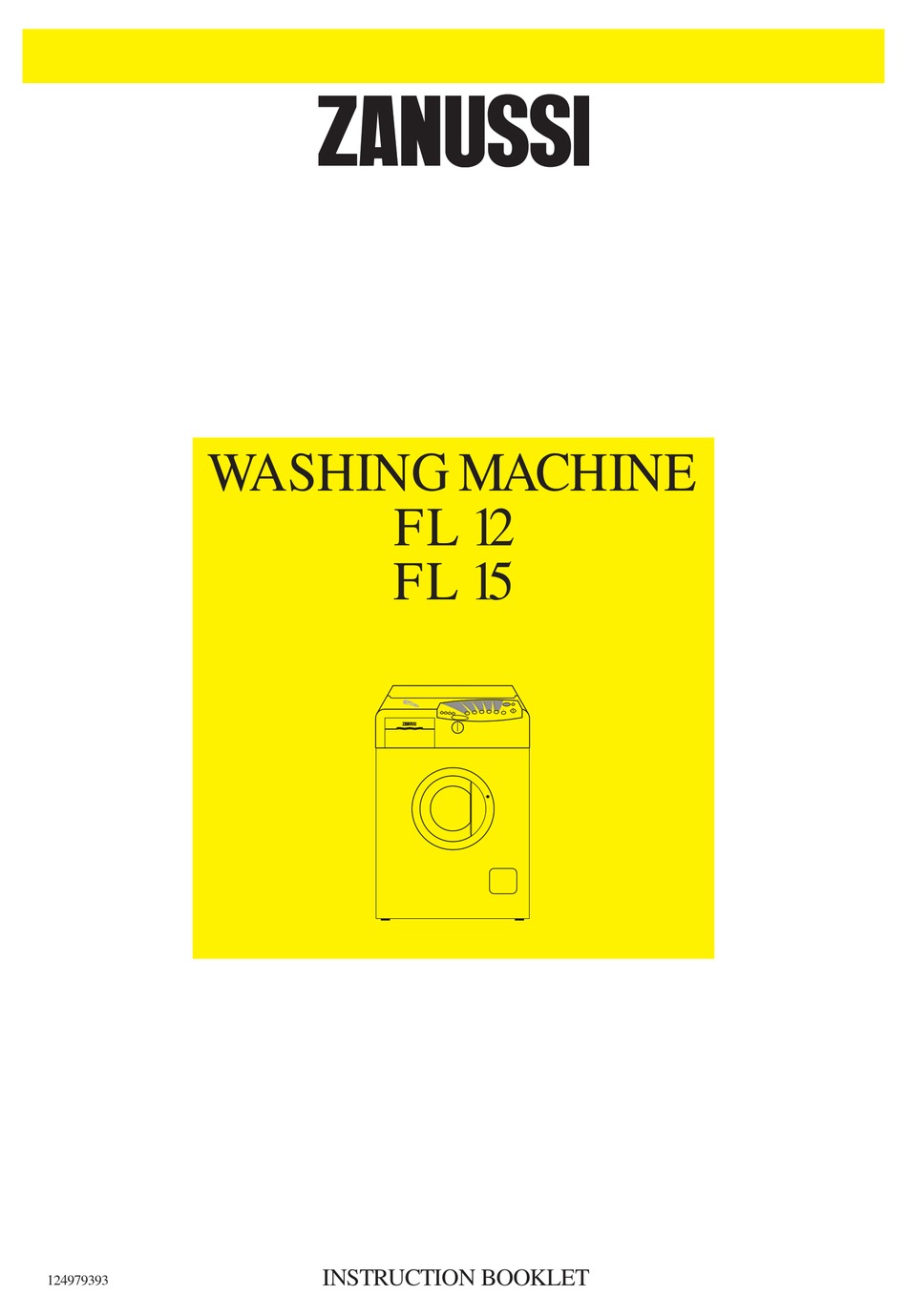 ZANUSSI FL 12 INSTRUCTION BOOKLET Pdf Download ManualsLib