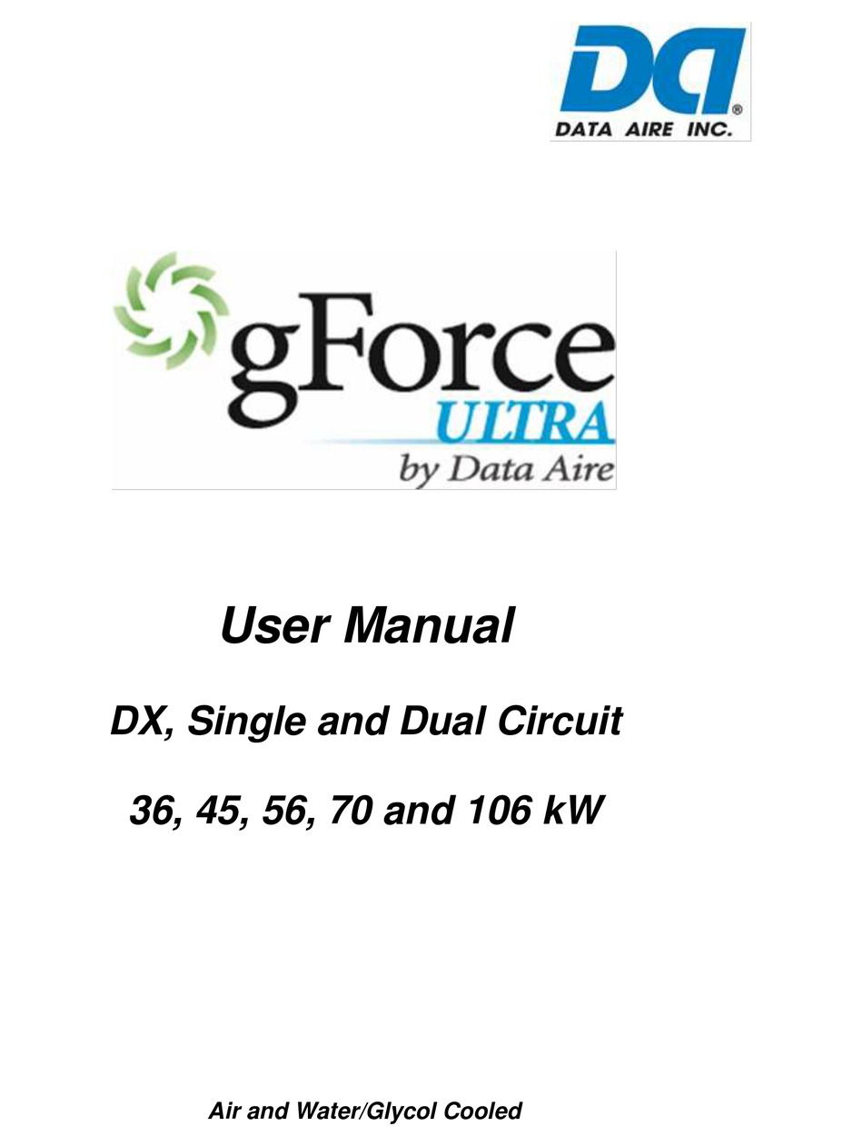 DATA AIRE GFORCE ULTRA USER MANUAL Pdf Download ManualsLib