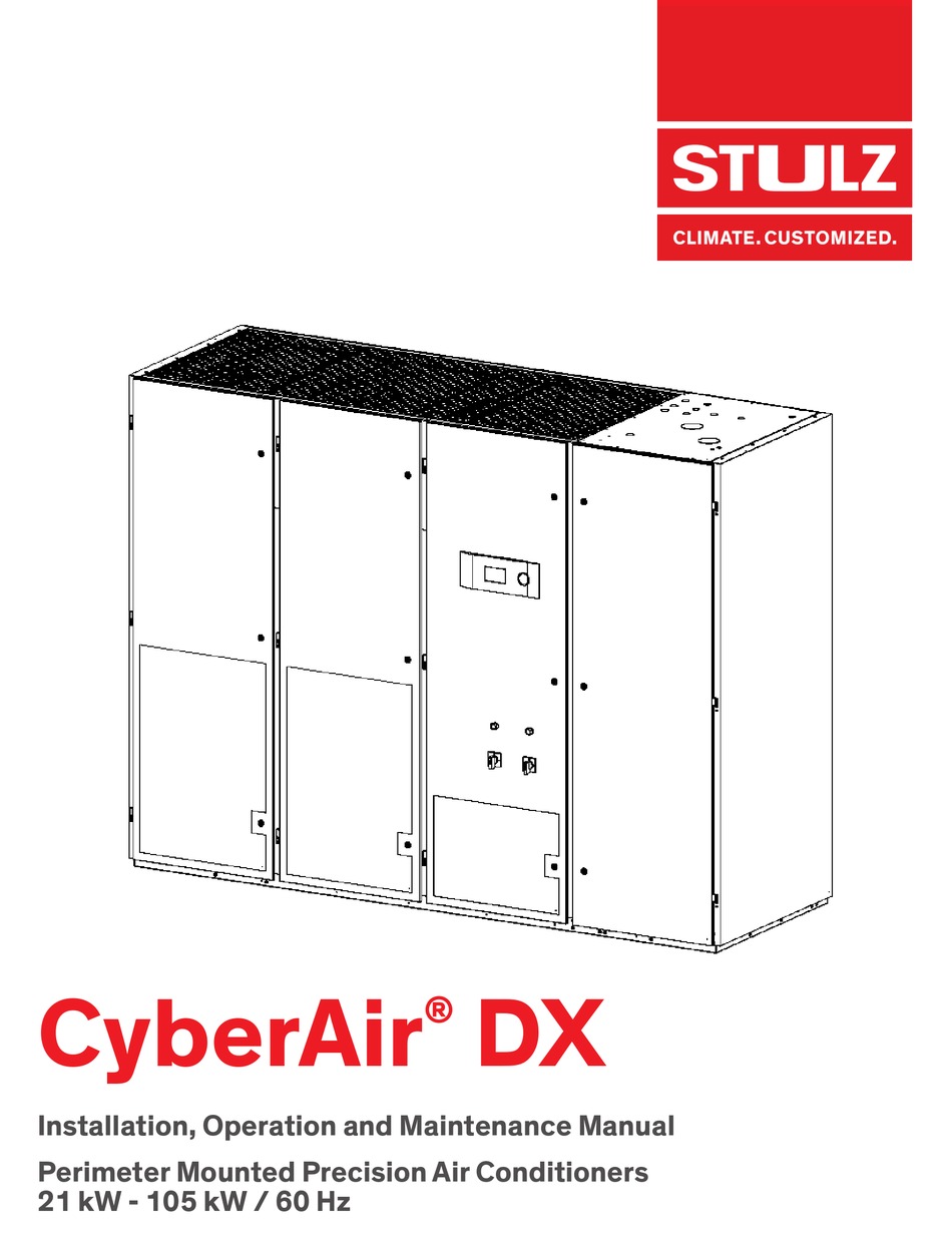 Stulz Cyberair Dx Series Installation Operation And Maintenance Manual Pdf Download Manualslib