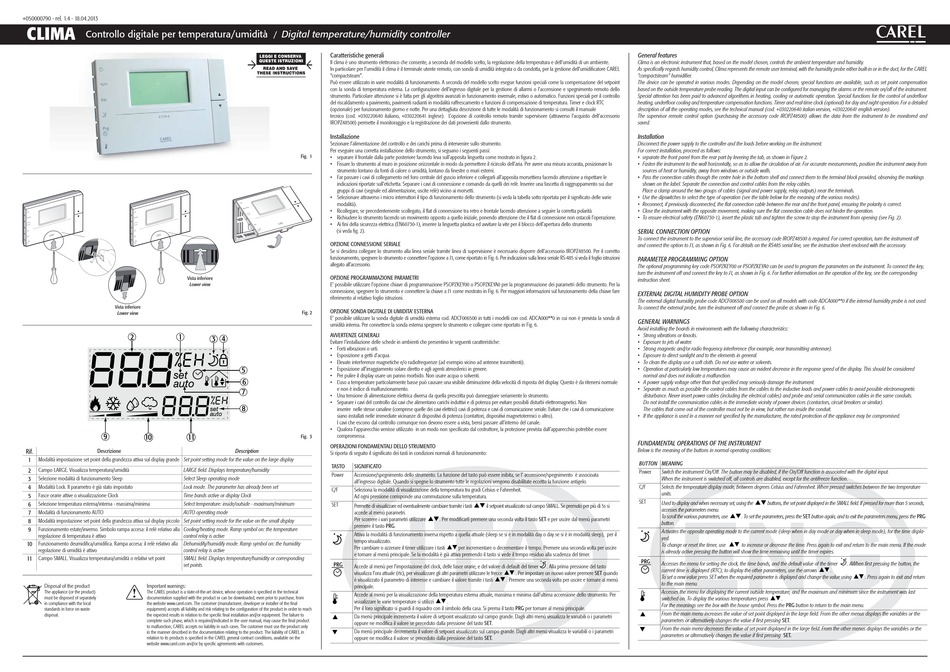 CAREL CLIMA QUICK START MANUAL Pdf Download ManualsLib