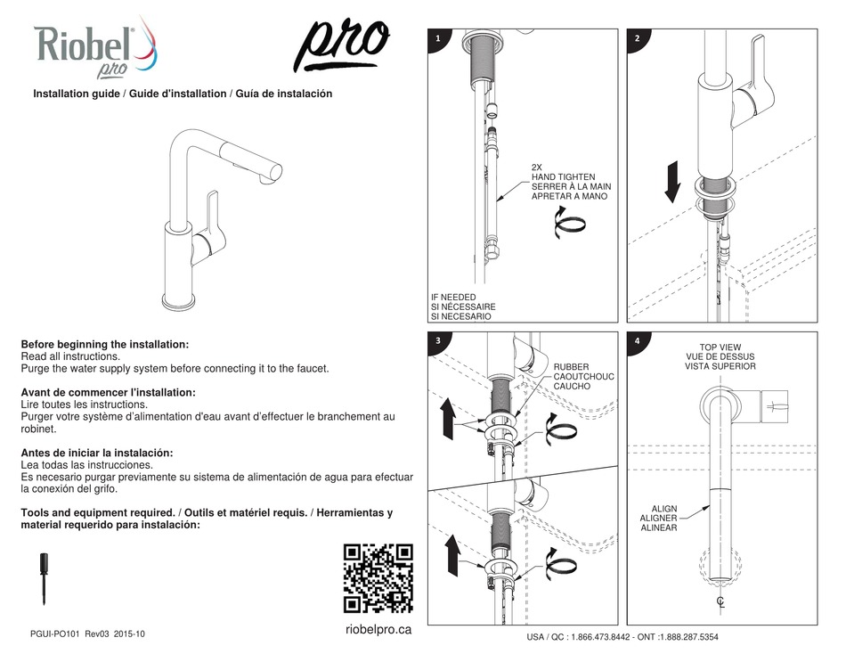 RIOBEL PRO PX101C INSTALLATION MANUAL Pdf Download ManualsLib