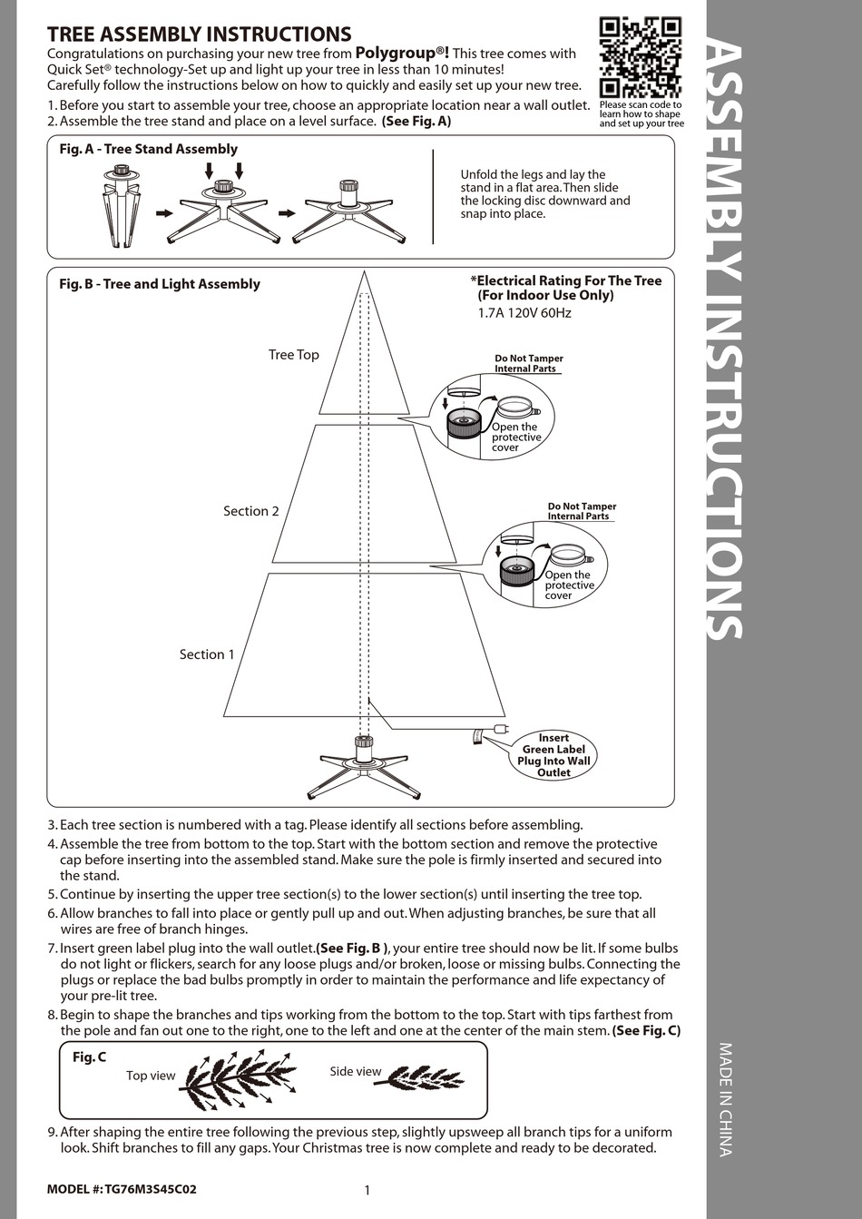 POLYGROUP TG76M3S45C02 ASSEMBLY INSTRUCTIONS Pdf Download ManualsLib