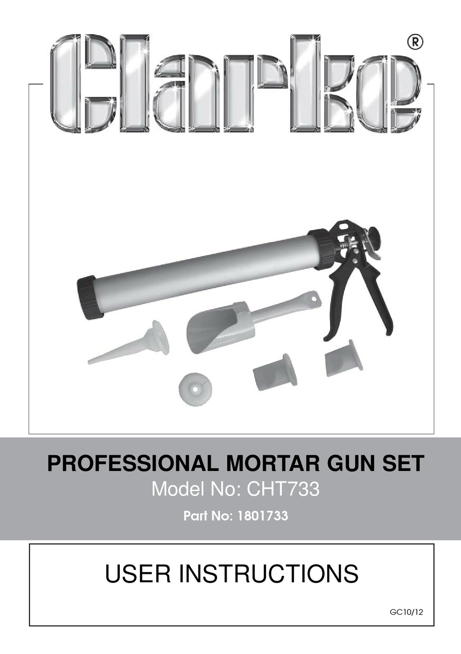 Clarke CHT733 Professional Mortar Applicator Set 