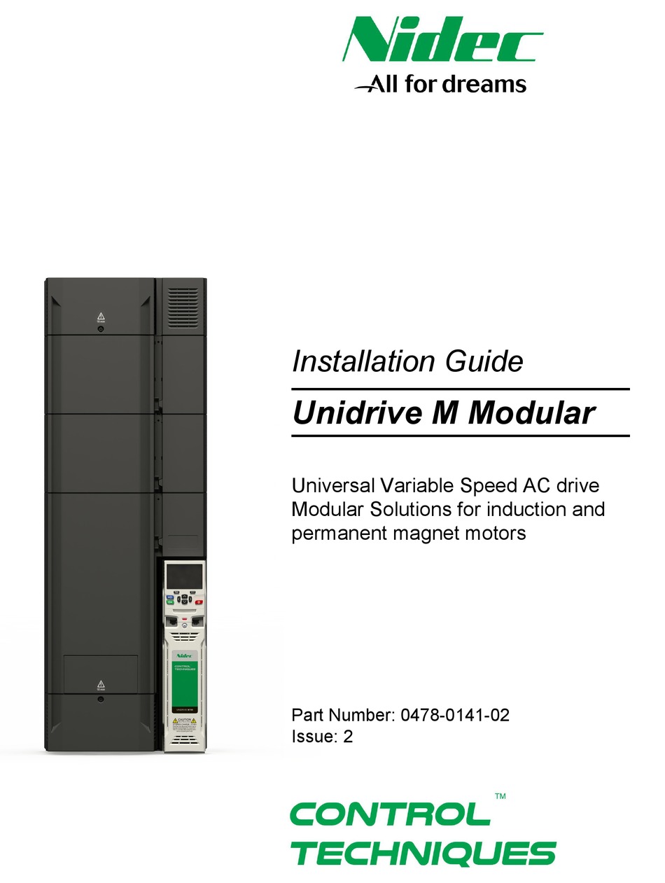 NIDEC CONTROL TECHNIQUES UNIDRIVE M MODULAR INSTALLATION MANUAL Pdf