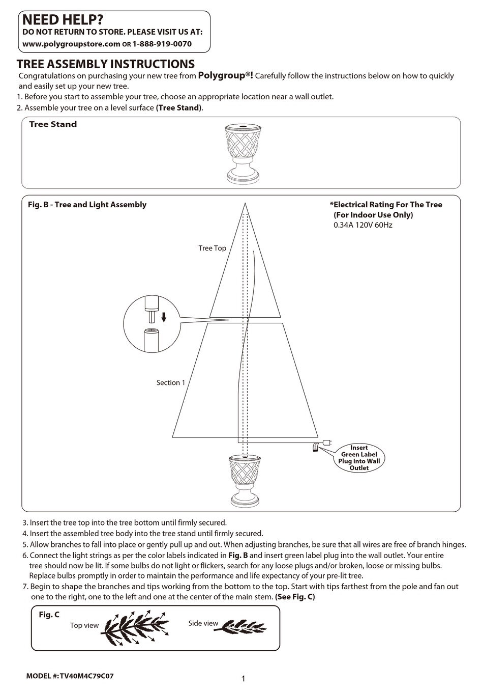 POLYGROUP TV40M4C79C07 ASSEMBLY INSTRUCTIONS Pdf Download ManualsLib