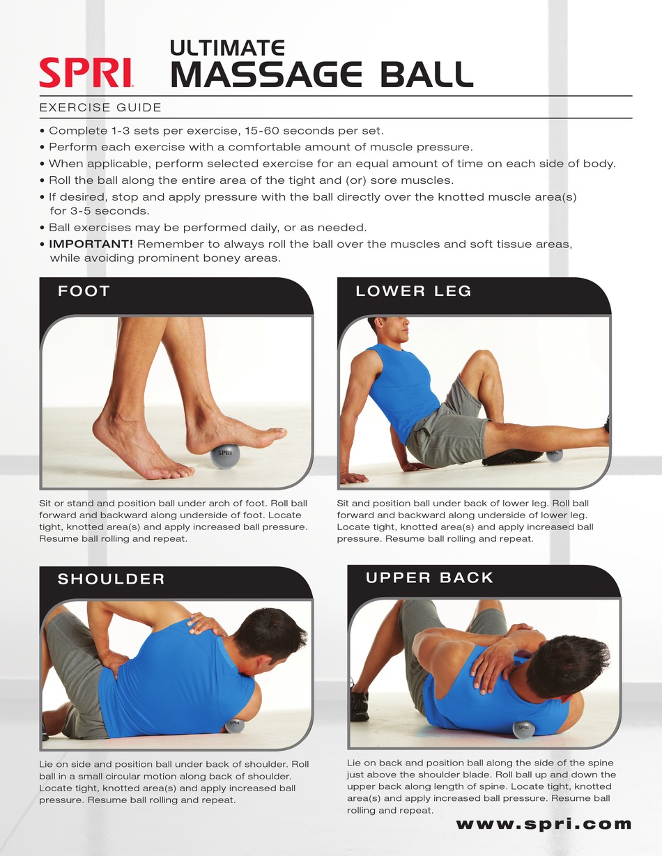 SPRI ULTIMATE MASSAGE BALL EXERCISE MANUAL Pdf Download ManualsLib