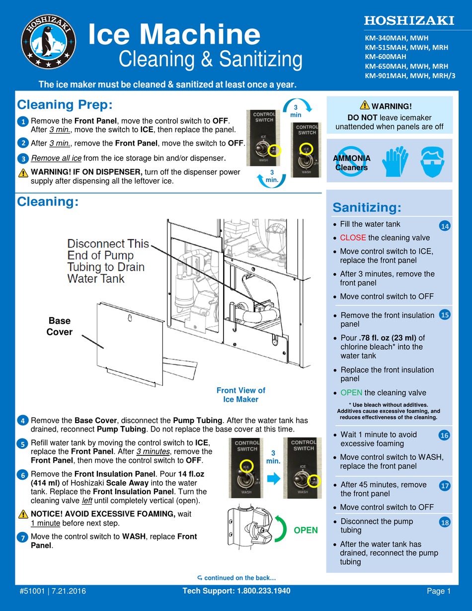 Hoshizaki Km 340mah Cleaning Sanitizing Pdf Download Manualslib Hoshizaki Km 340mah Cleaning Sanitizing Pdf Download Manualslib