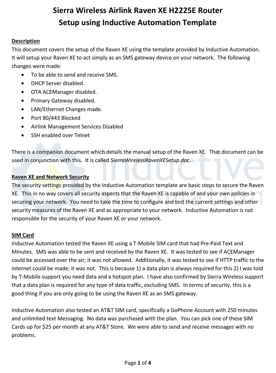 Sierra Wireless Airlink Raven Xe Manual Pdf Download Manualslib 6055