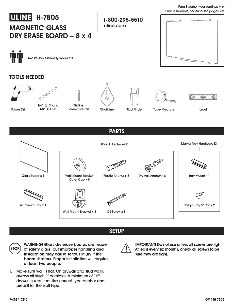 ULINE H7805 MANUAL Pdf Download ManualsLib