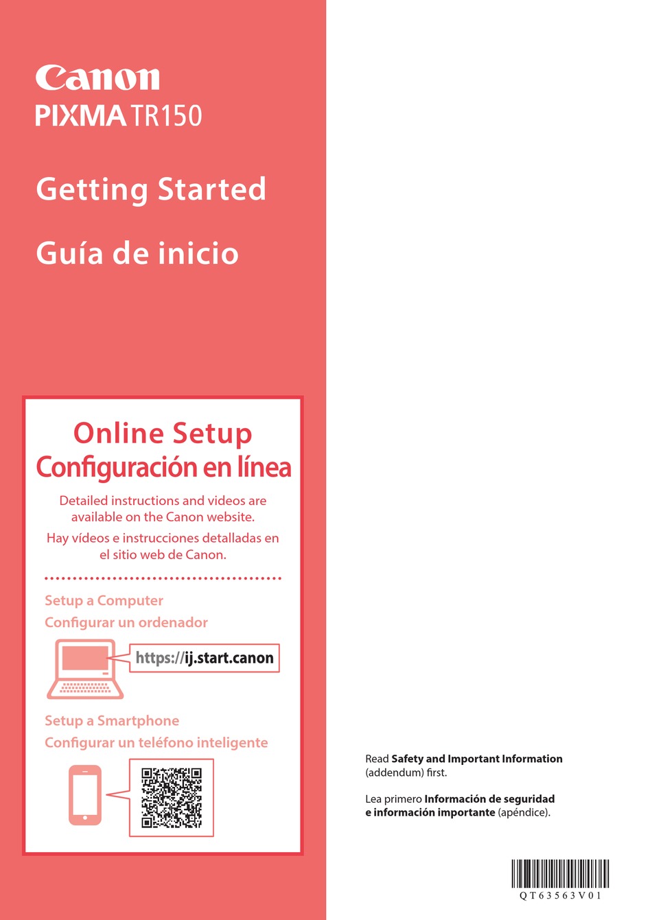 CANON PIXMA TR150 GETTING STARTED Pdf Download ManuaLib