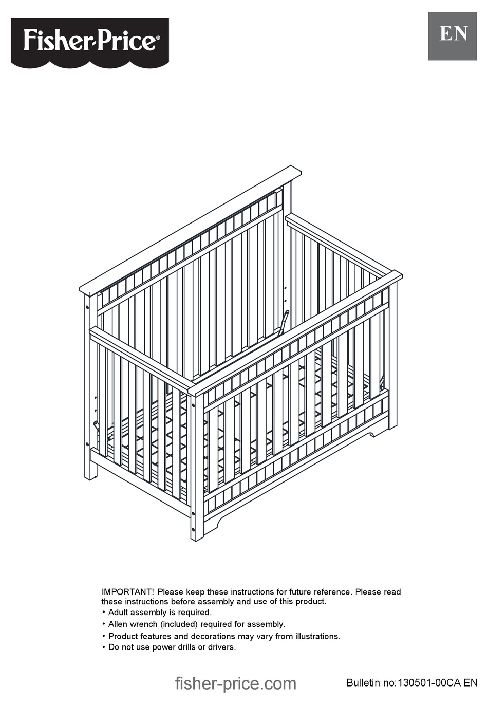 fisher price crib parts