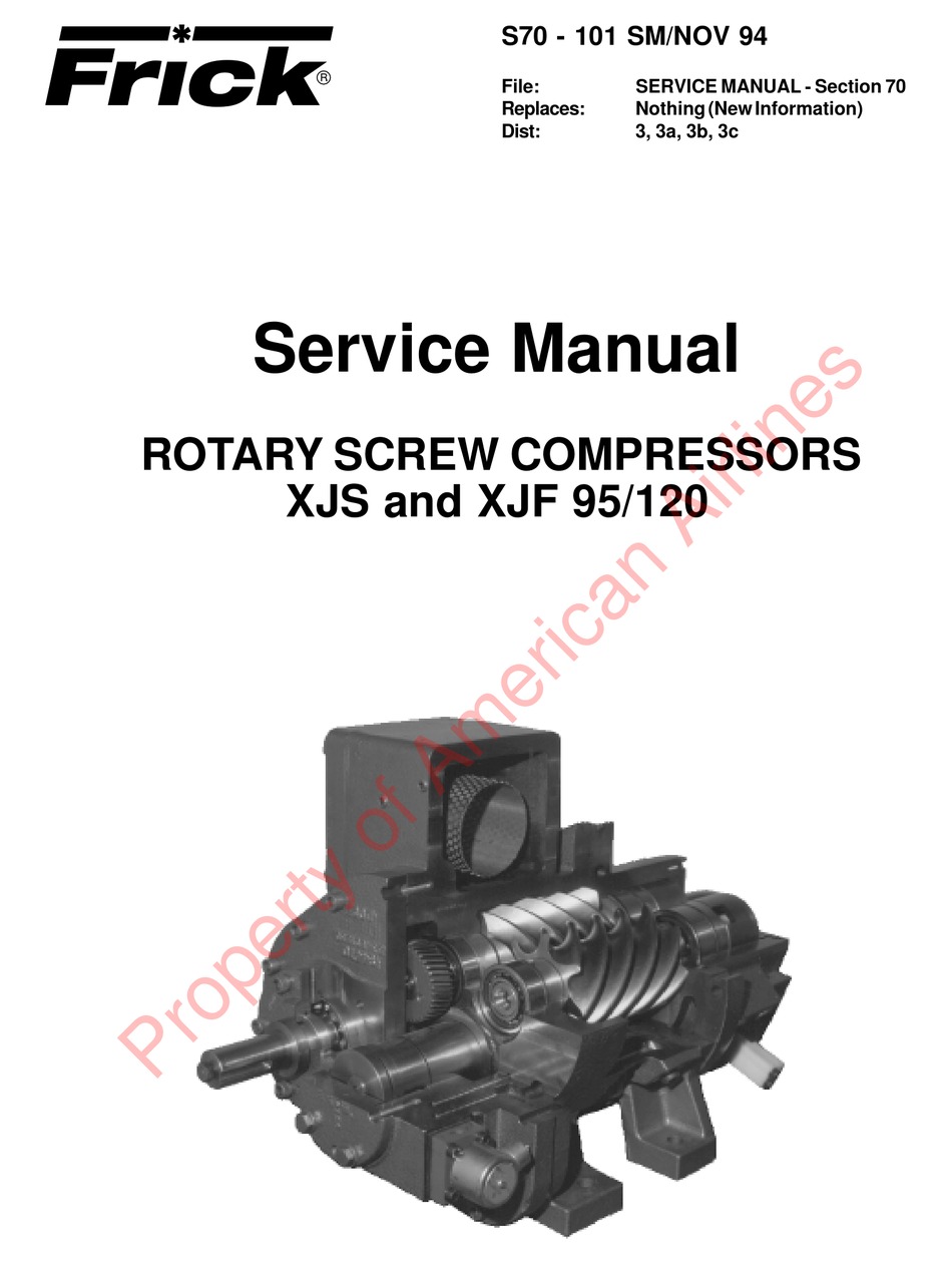 FRICK XJS 95 SERVICE MANUAL Pdf Download ManualsLib