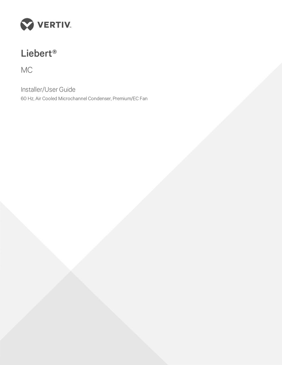 VERTIV LIEBERT MC SERIES INSTALLER/USER MANUAL Pdf Download ManualsLib