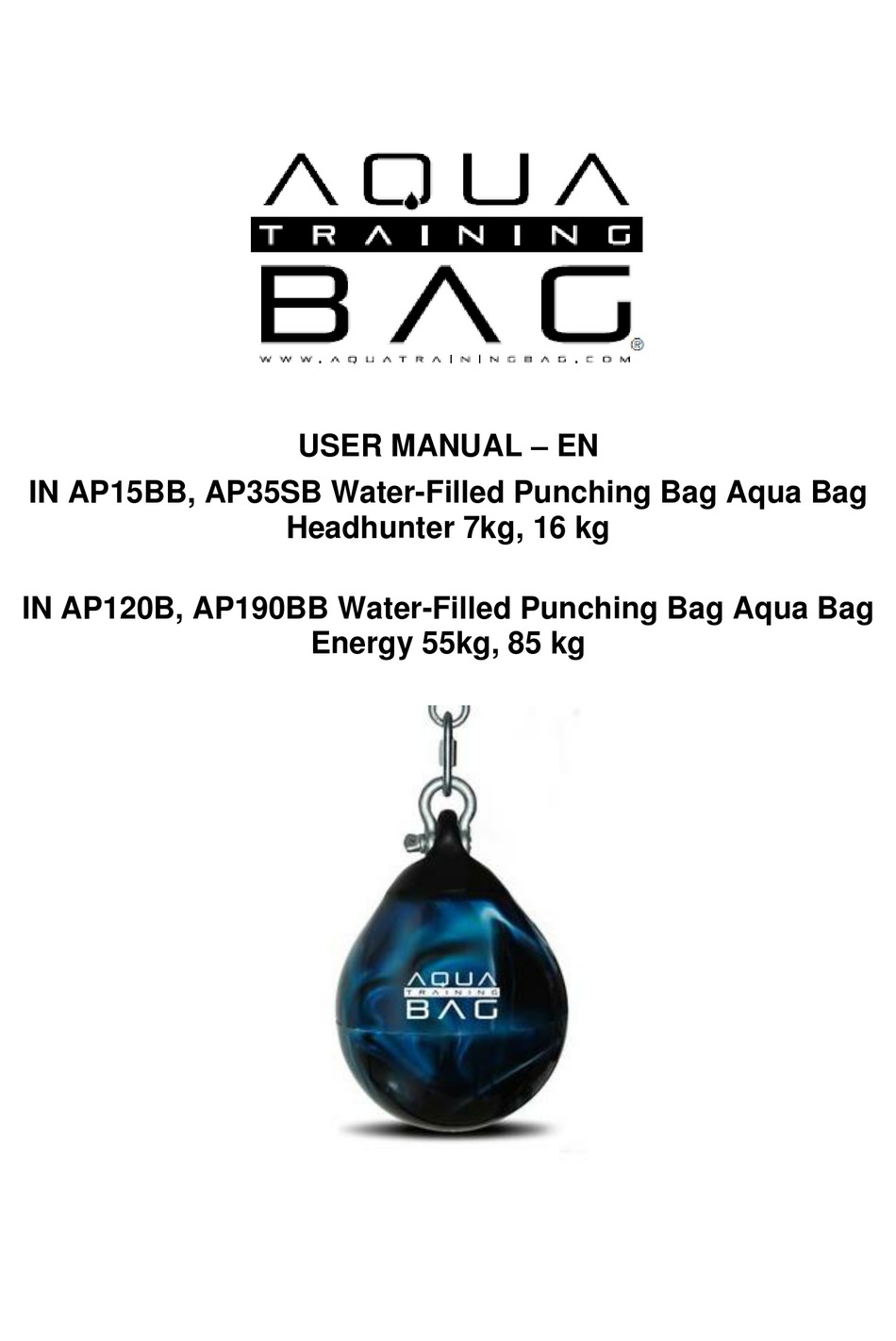 AQUA TRAINING BAG HEADHUNTER SERIES USER MANUAL Pdf Download ManualsLib