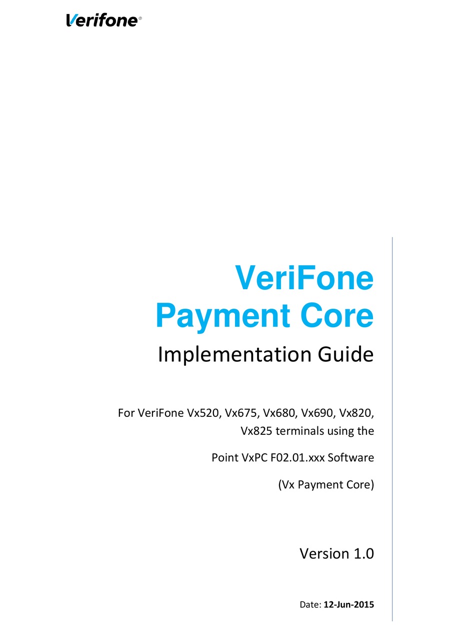 VERIFONE VX520 IMPLEMENTATION MANUAL Pdf Download | ManualsLib