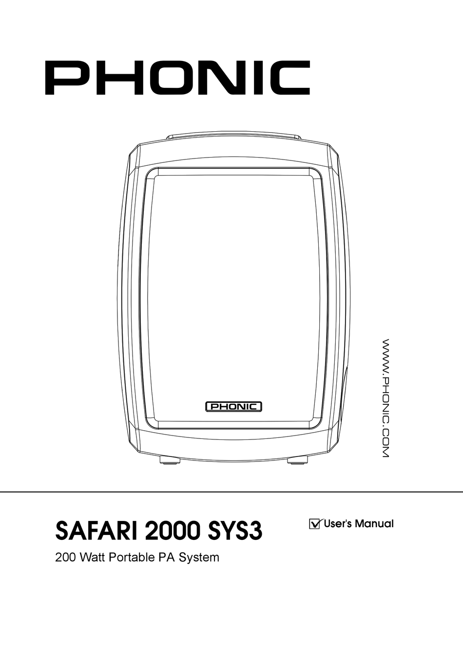 phonic safari 2000 manual