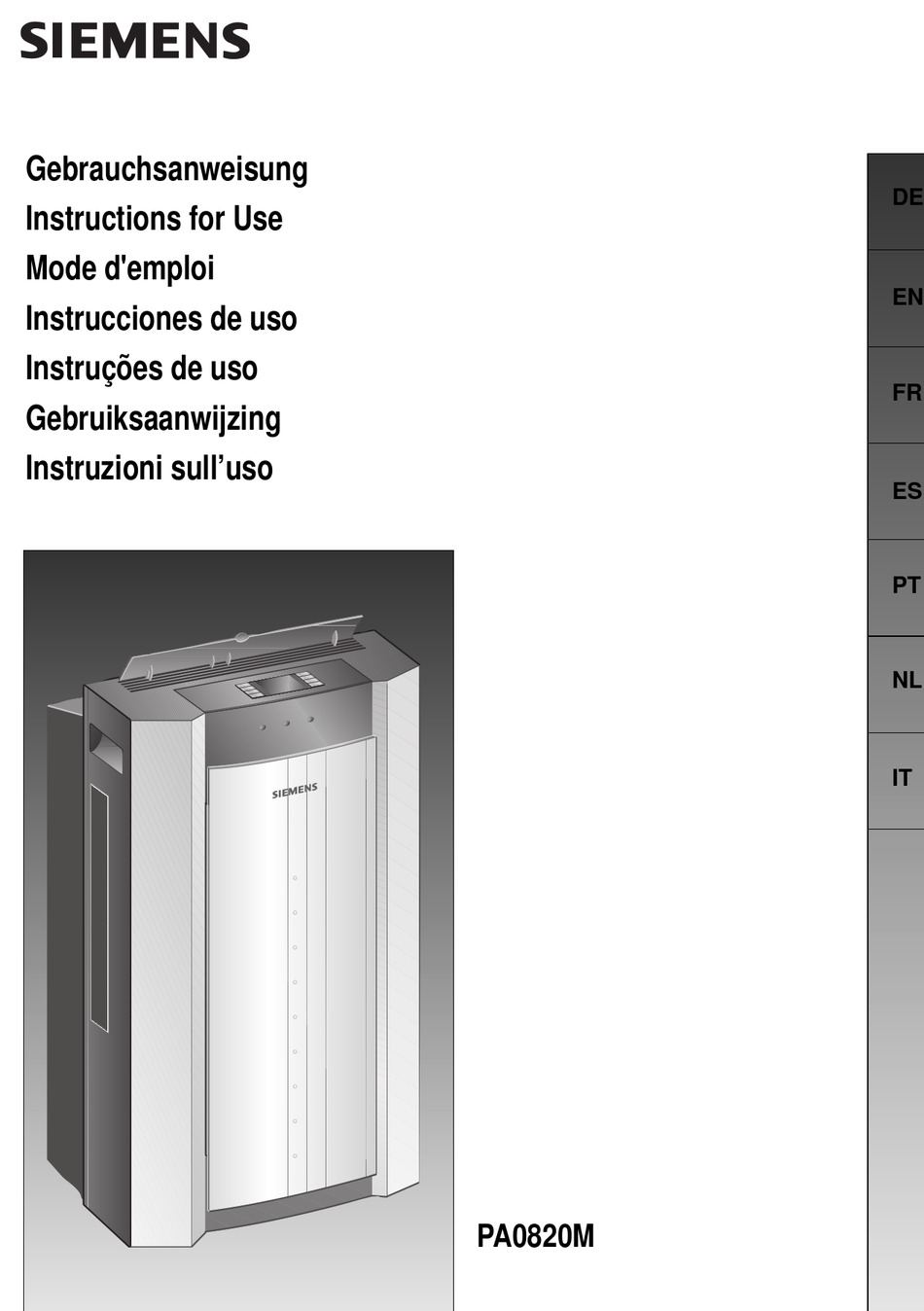SIEMENS PA0820M INSTRUCTIONS FOR USE MANUAL Pdf Download ManualsLib