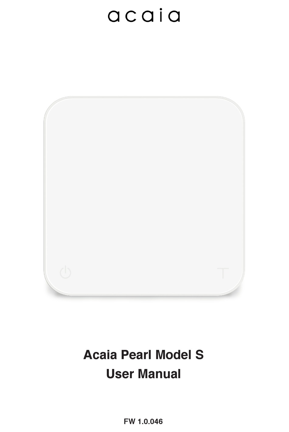 Acaia Pearl S User Manual Pdf Download Manualslib