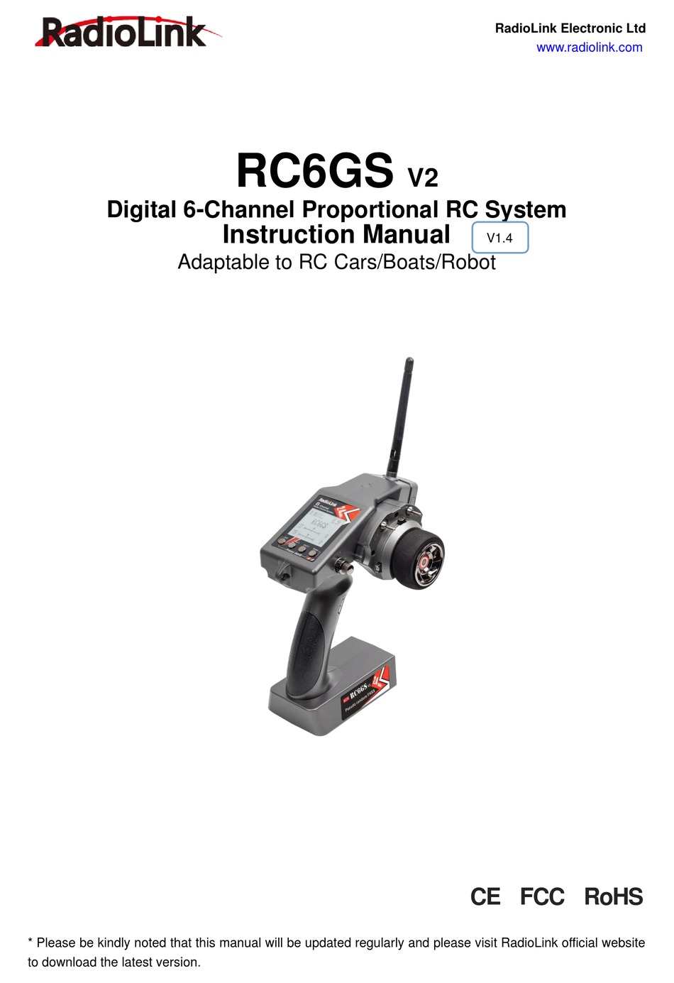 RADIOLINK RC6GS V2 INSTRUCTION MANUAL Pdf Download ManualsLib